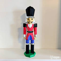 Christmas nutcracker doll papercraft sculpture