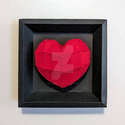Framed heart free papercraft template