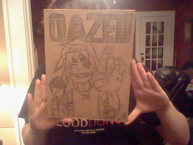 Gorillaz Dazed Cardboard Pic