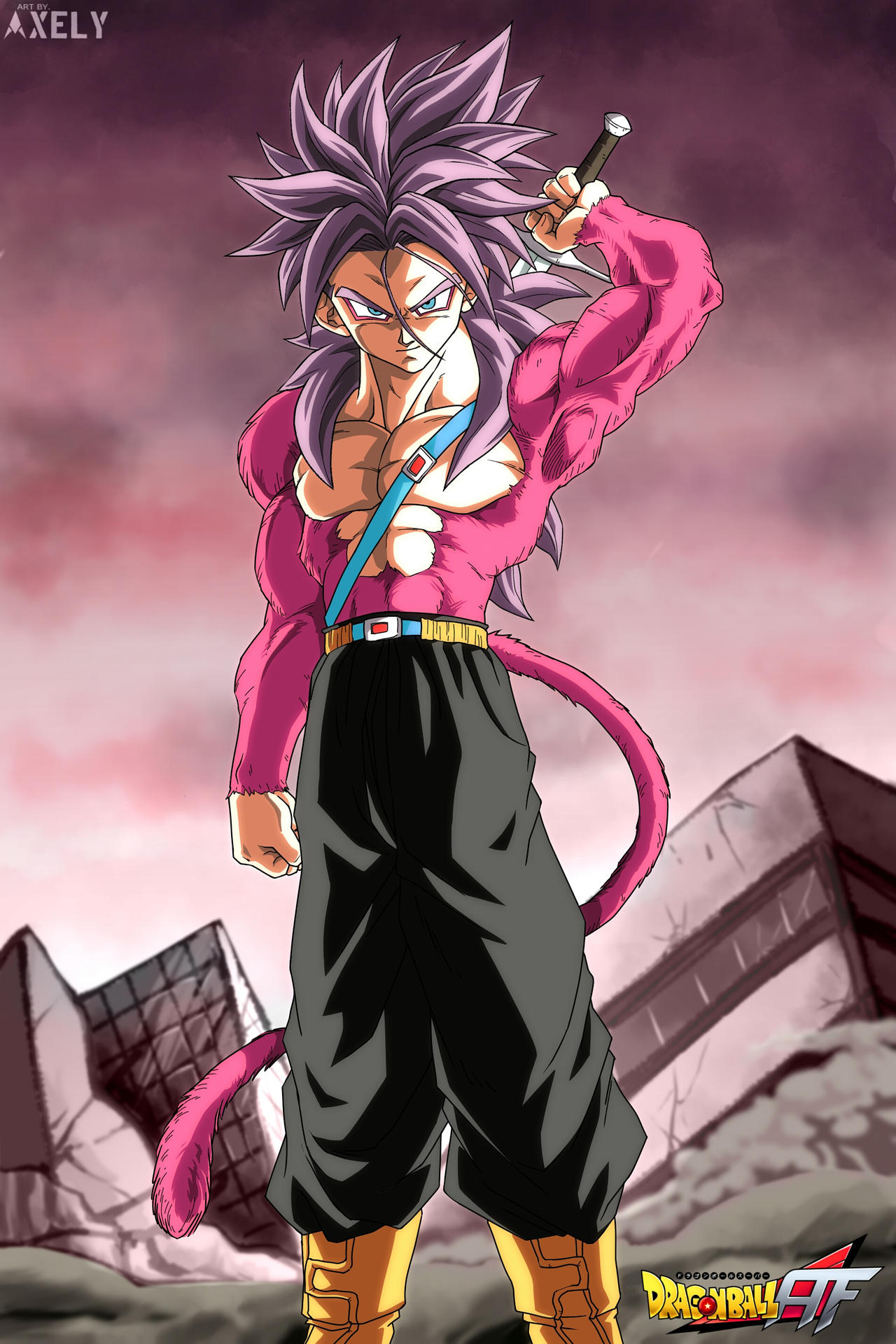 Trunks ssj4 by Axely4001 on DeviantArt