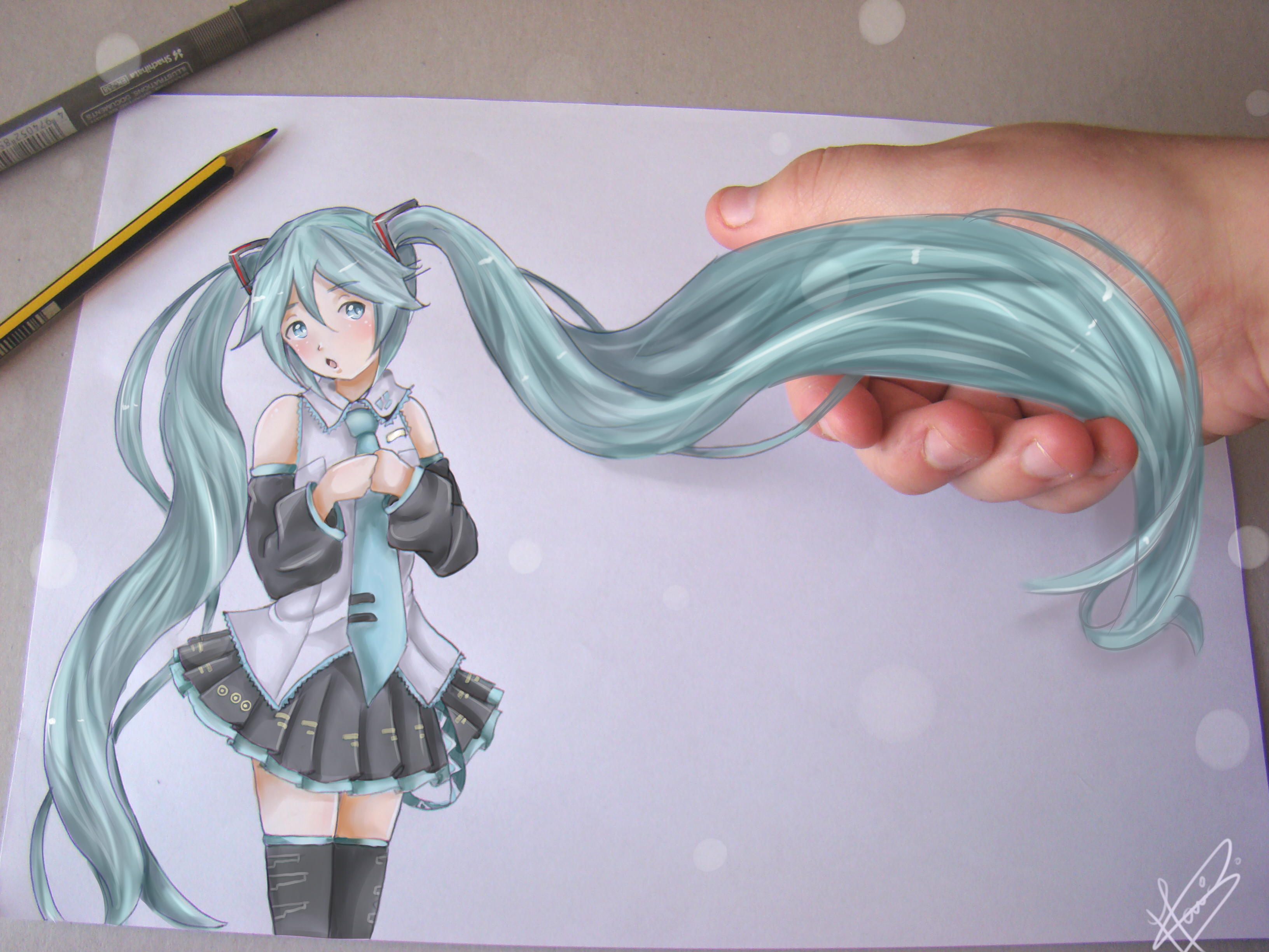 Anime mix with real Life : Hatsune Miku