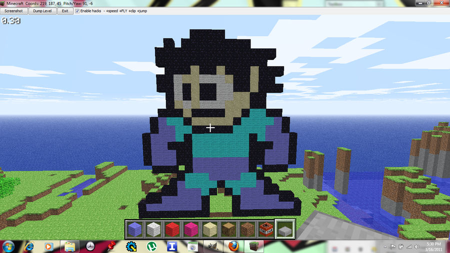 Helmetless 8bit MM Minecraft by artdragon1 on DeviantArt