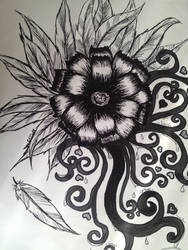 Black and White Flower