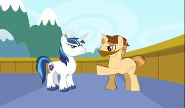 Bandit confronts Shining Armor 1