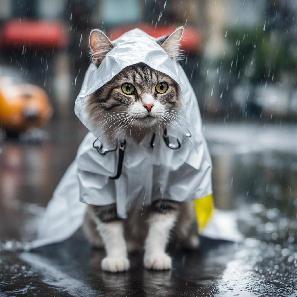 Cat Rains Collage DreamUp Creation-cat in the rain by Sarali02 on DeviantArt