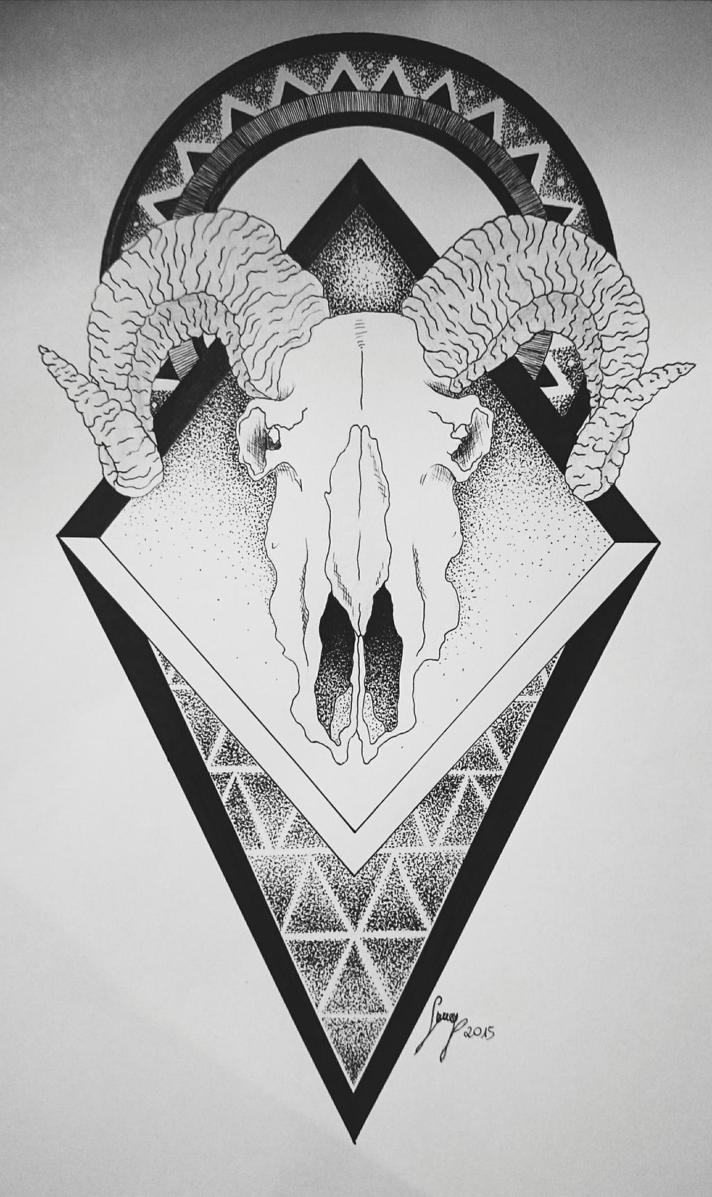 Animal skull tattoo by Shepherdofshadows on DeviantArt