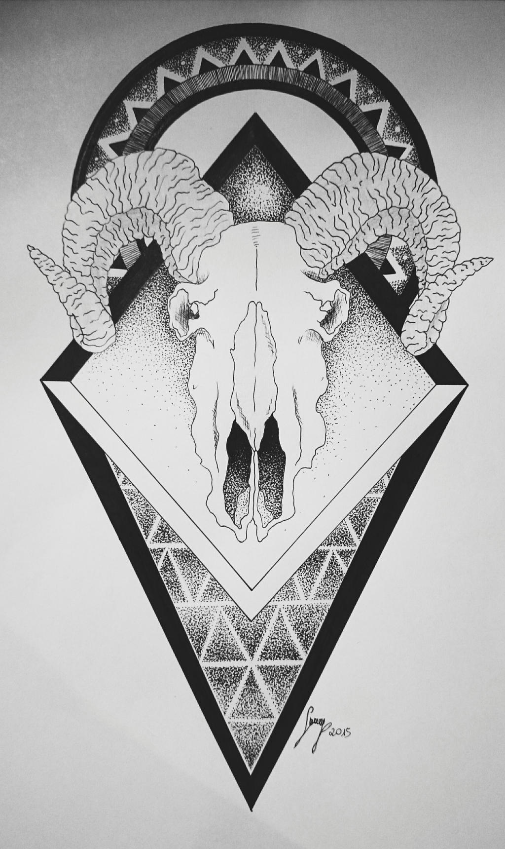 Animal skull tattoo by Shepherdofshadows on DeviantArt Animal skull tattoo by Shepherdofshadows on DeviantArt