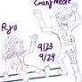 Character sketches - Ryu and Ganymede