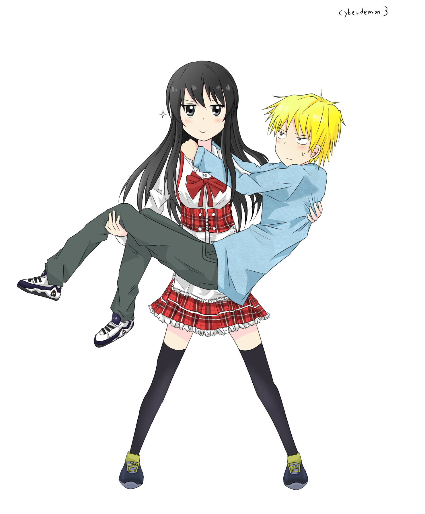 Anime Boy Carrying Girl