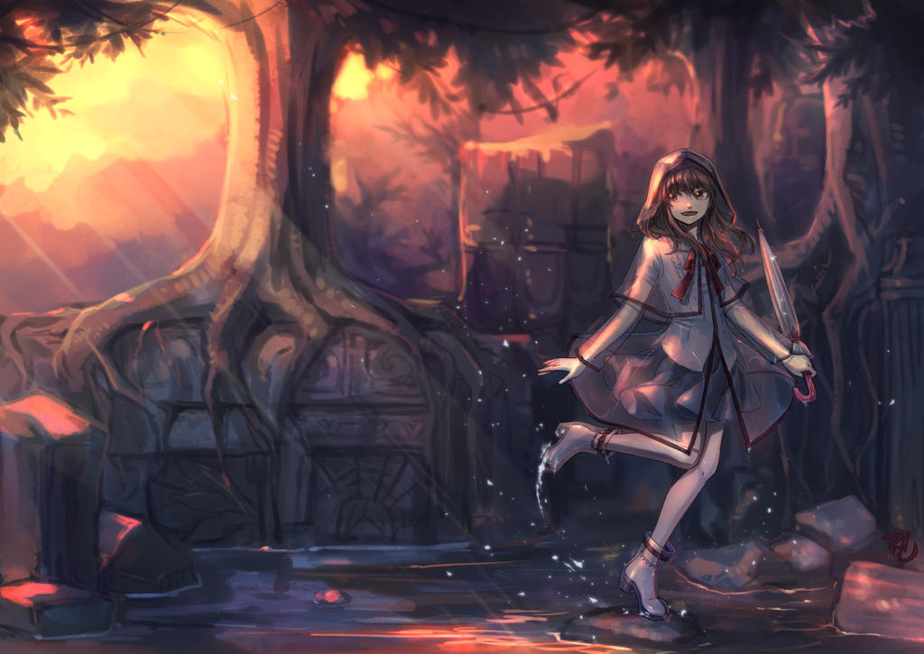 raincoat girl by eugene0321