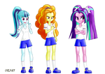 (Commission) The Dazzlings in gym outfit