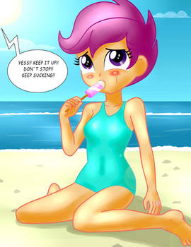 Scootaloo in the beach