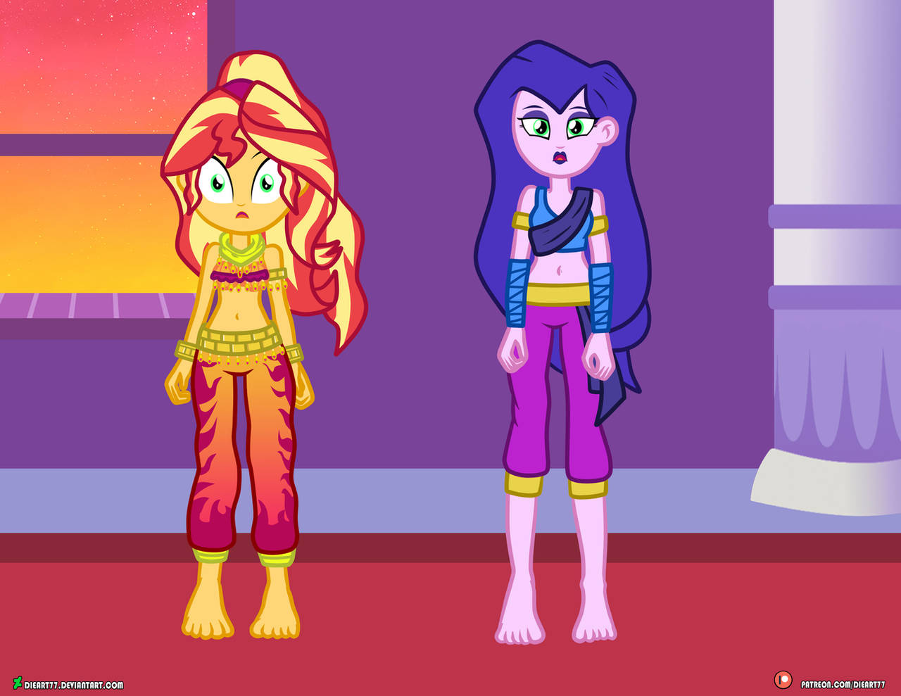 (Commission) Sunset Shimmer X Amira by Dieart77
