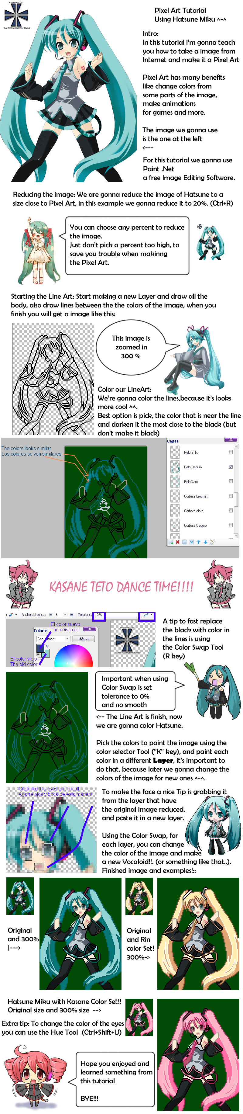 Pixel Art Tutorial Using Hatsune Miku