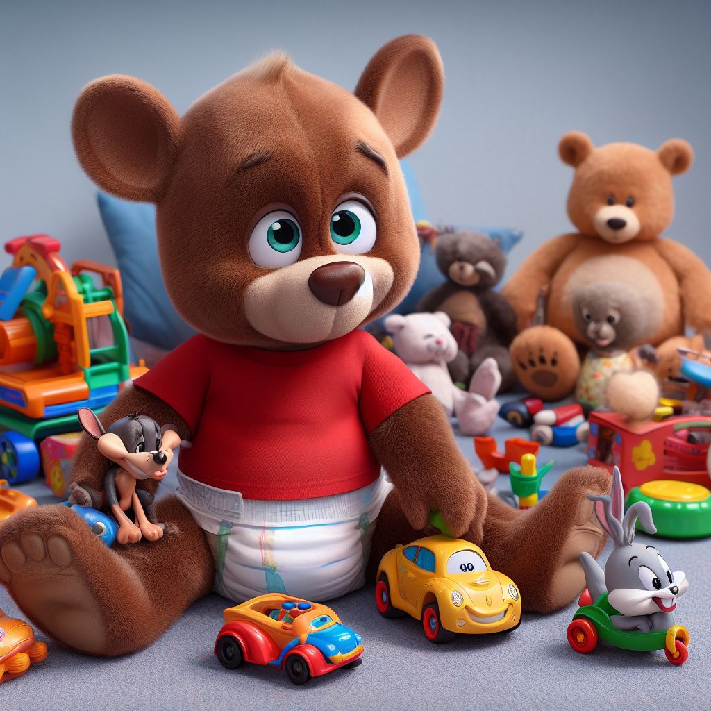 Deviantart Bongo Bongo the Bear playing with toys (2) by BartHisher98 on DeviantArt