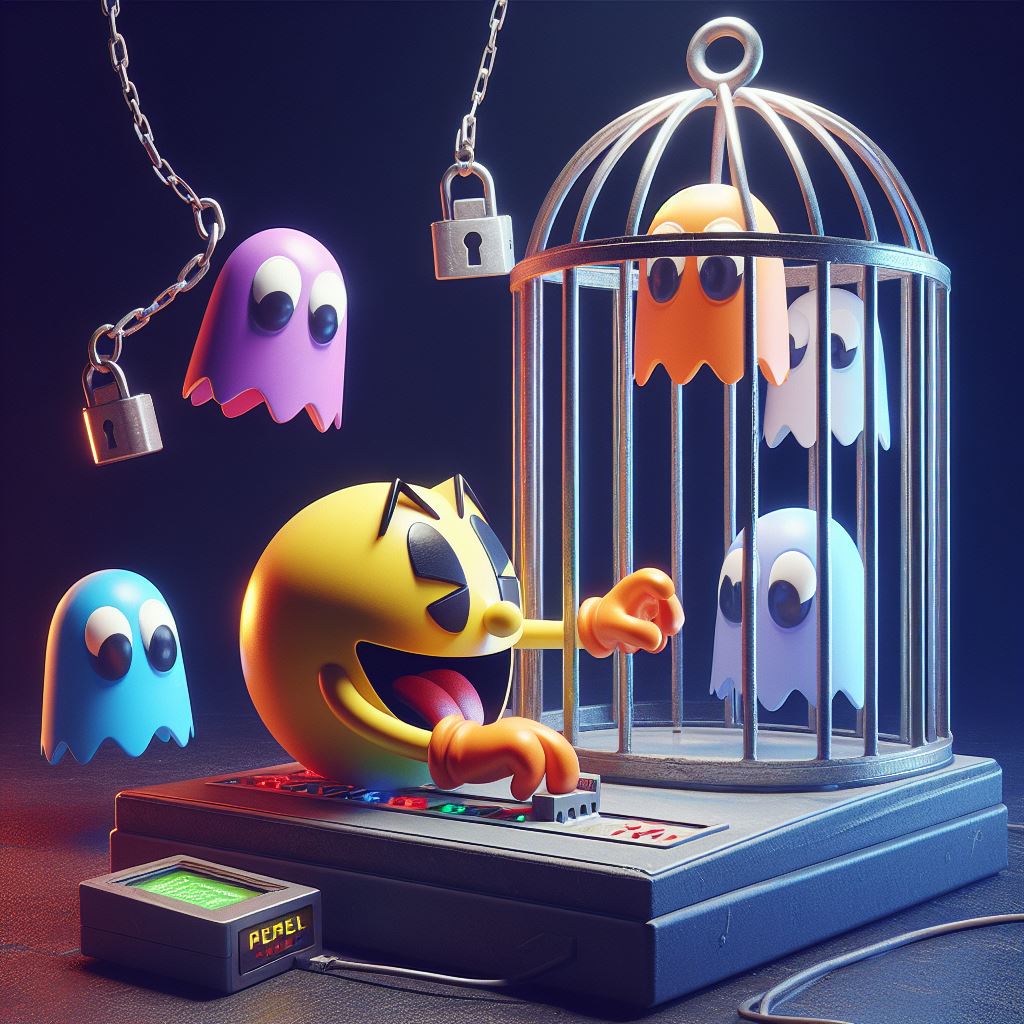 Pac-Man unlocks the ghosts by BartHisher98 on DeviantArt