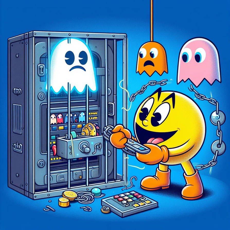 Pac-Man unlocks the ghosts (2) by BartHisher98 on DeviantArt