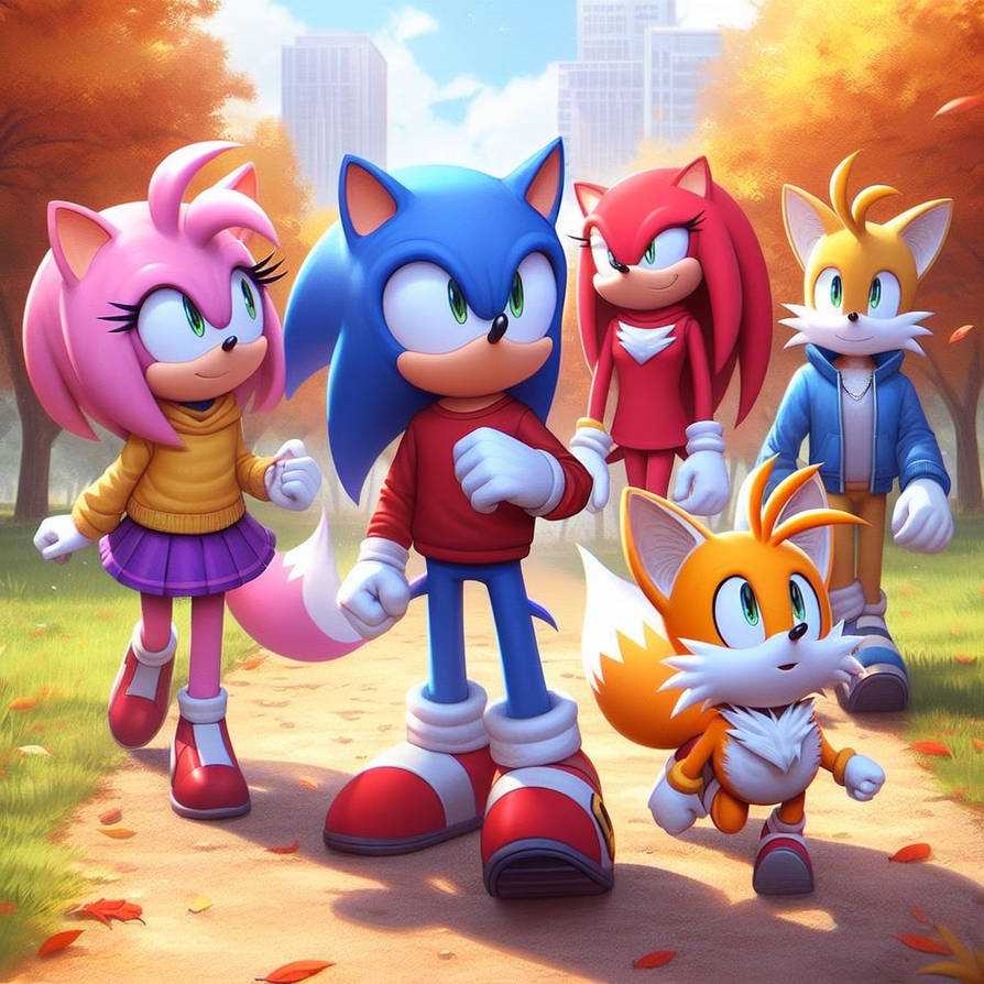 Sonic, Amy, Tails and Knuckles are walking (7) by BartHisher98 on ...