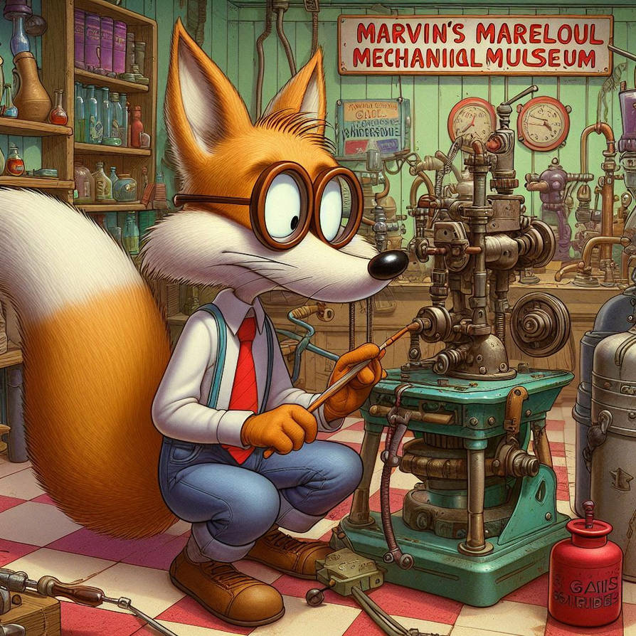 Tails Work Machine Tails the Fox does mechanical work (Cartoon) by BartHisher98 on DeviantArt