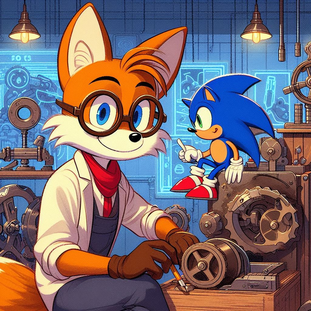 Tails Work Machine Tails and Sonic do some mechanical work (3) by BartHisher98 on DeviantArt