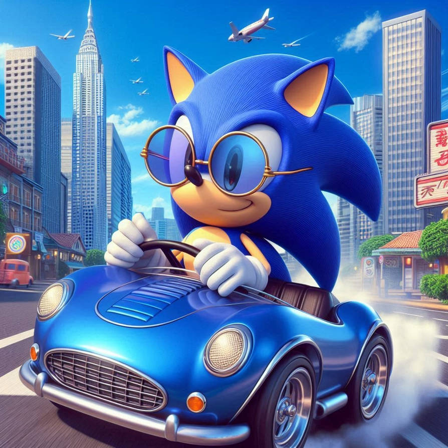 Sonic Drives His Car 2 By BartHisher98 On DeviantArt sonic-drives-his-car-2-by-barthisher98-on-deviantart