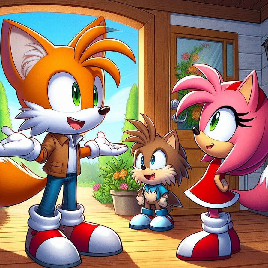 Rose Tails Tails visits Amy Rose (2) by BartHisher98 on DeviantArt