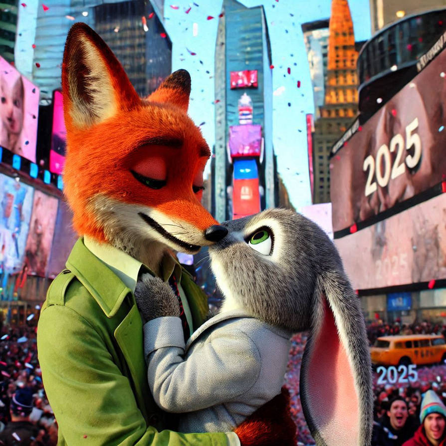 Nick and Judy's New Year Kiss (4) by BartHisher98 on DeviantArt