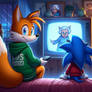 Tails watching television (in the bedroom) (5)
