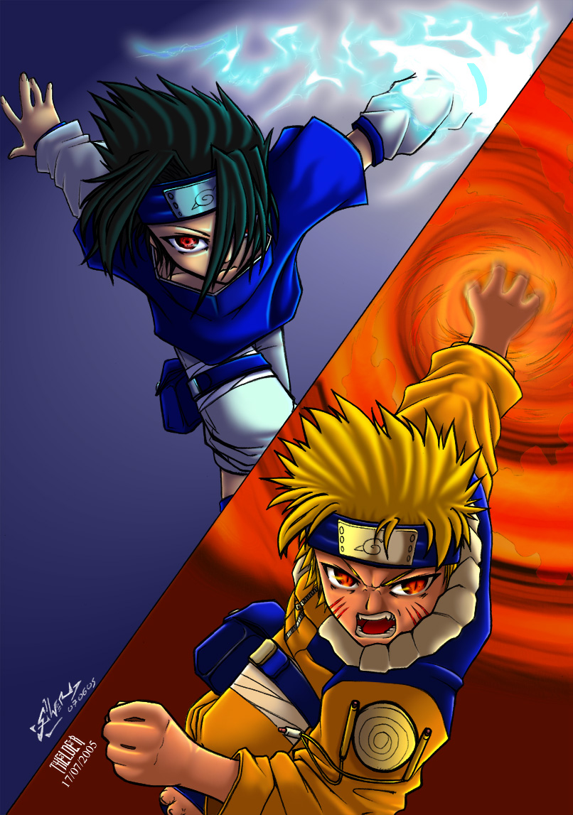 Como desenhar o Naruto Shippuden: Naruto vs Sasuke 