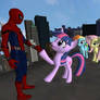Spider Man Meets Mane 6