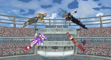 Blaze and Hope vs Serah and Kai.