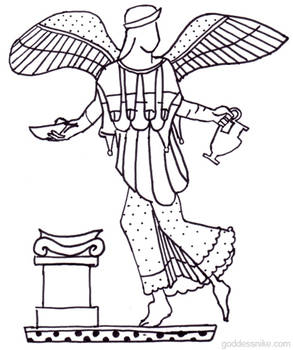 Goddess Nike with Libations