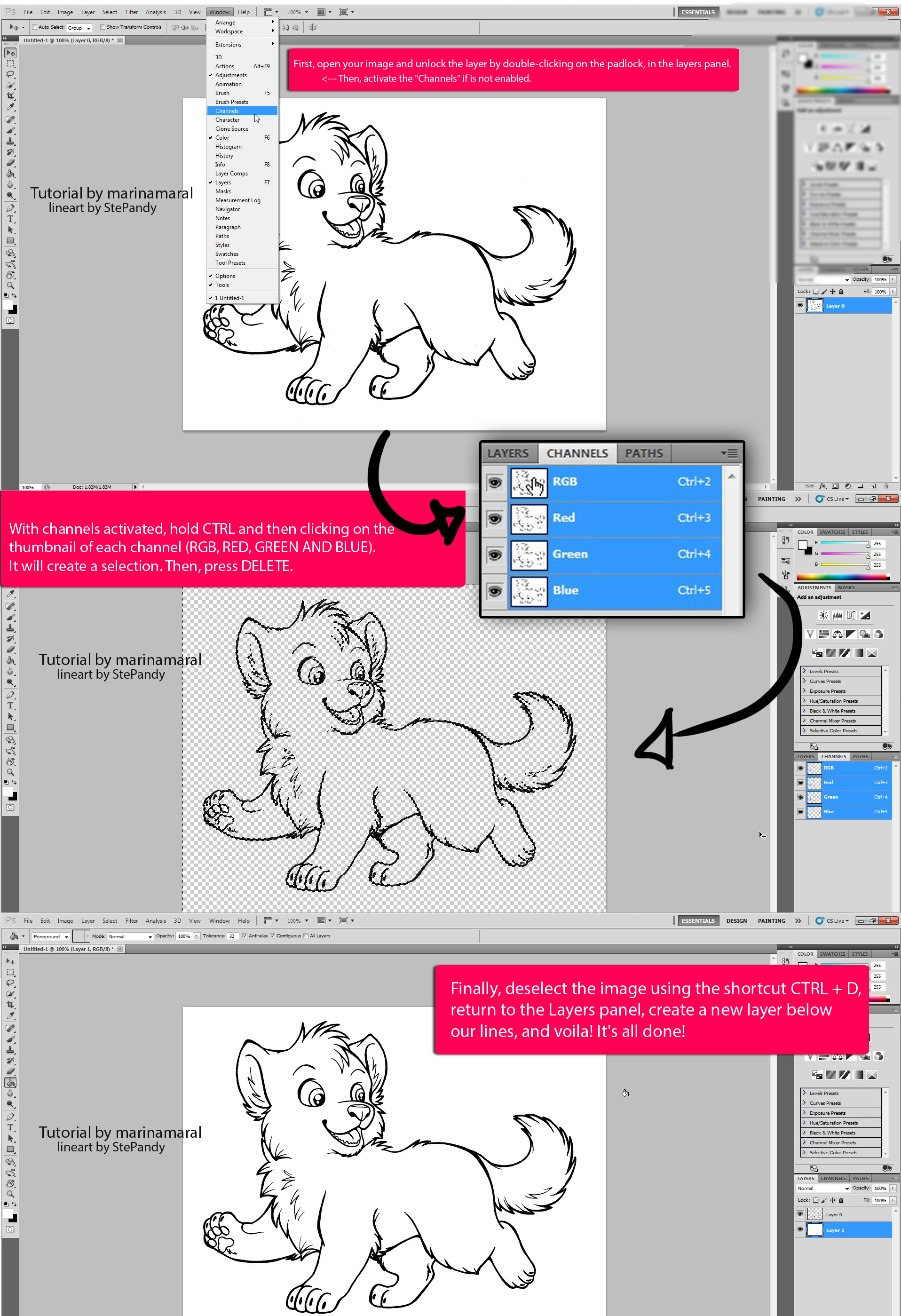 (Easy Tutorial) Remove background from a lineart.