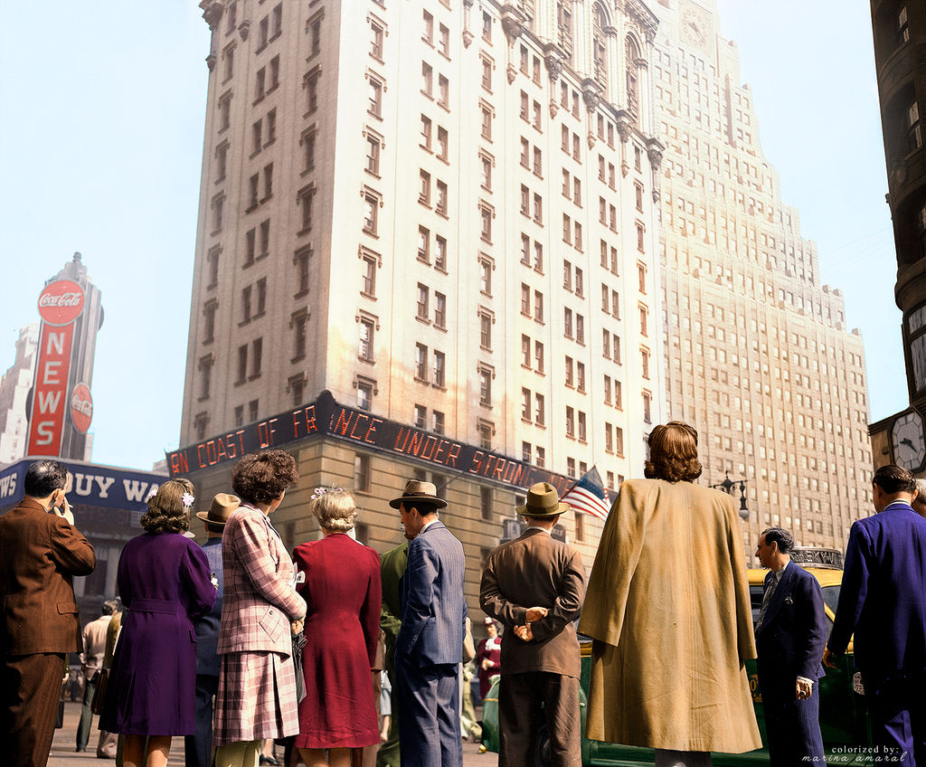 New York on D DAY - Photo Colorization