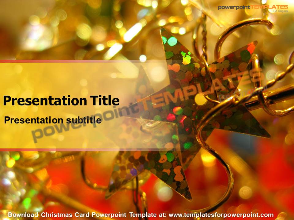 Christmas Card Photos Powerpoint Template