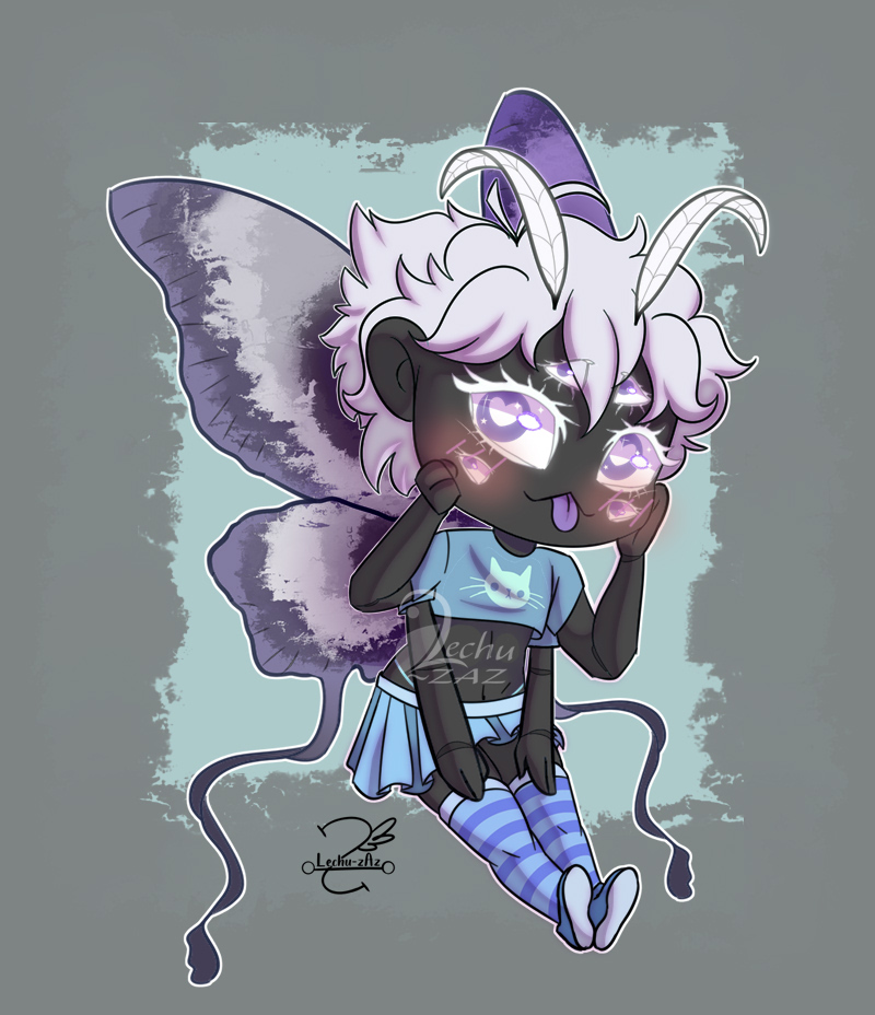Chibi Moth Sticker Moth Chibi by Lechu-zAz on DeviantArt