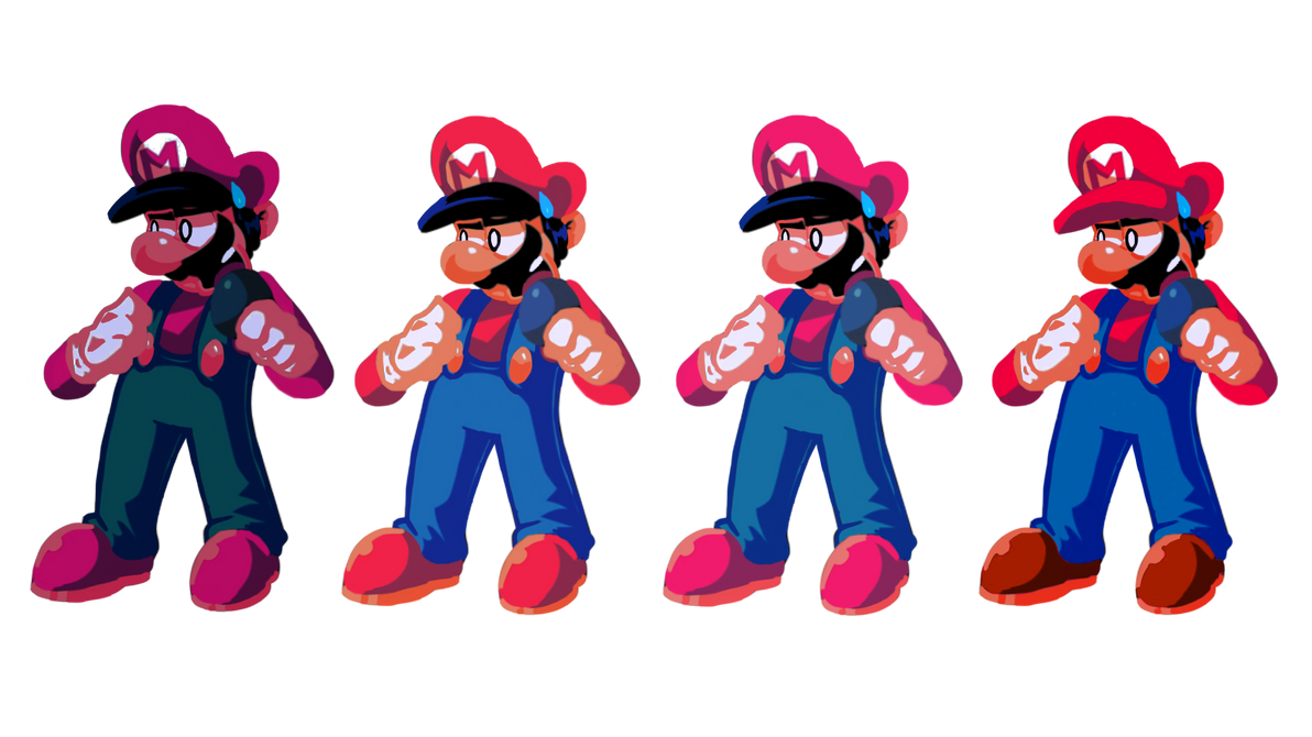IHY Mario - Variants (All Stars) by YellowPlumber on DeviantArt