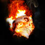 Skull on fire