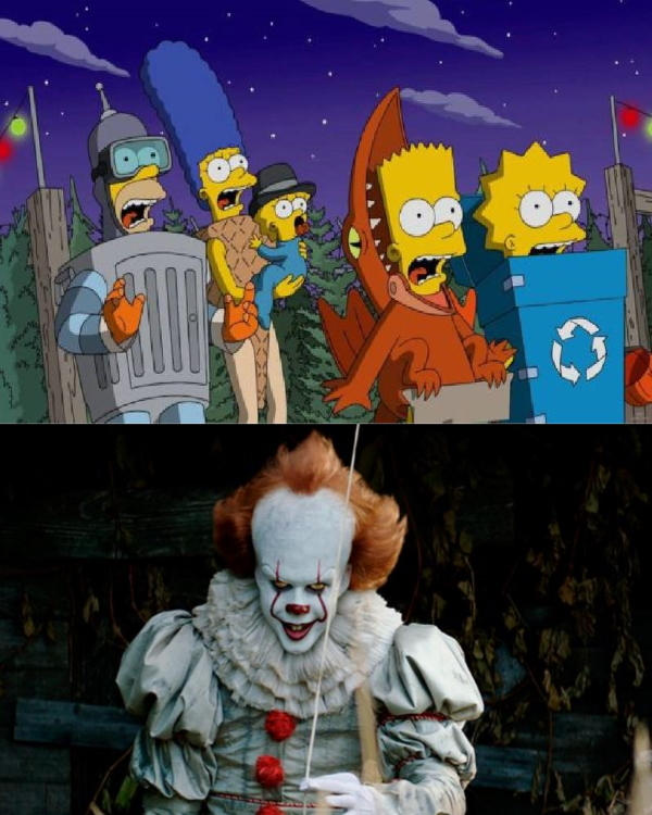 The Simpsons Get Scared of Pennywise by Carriejokerbates on DeviantArt