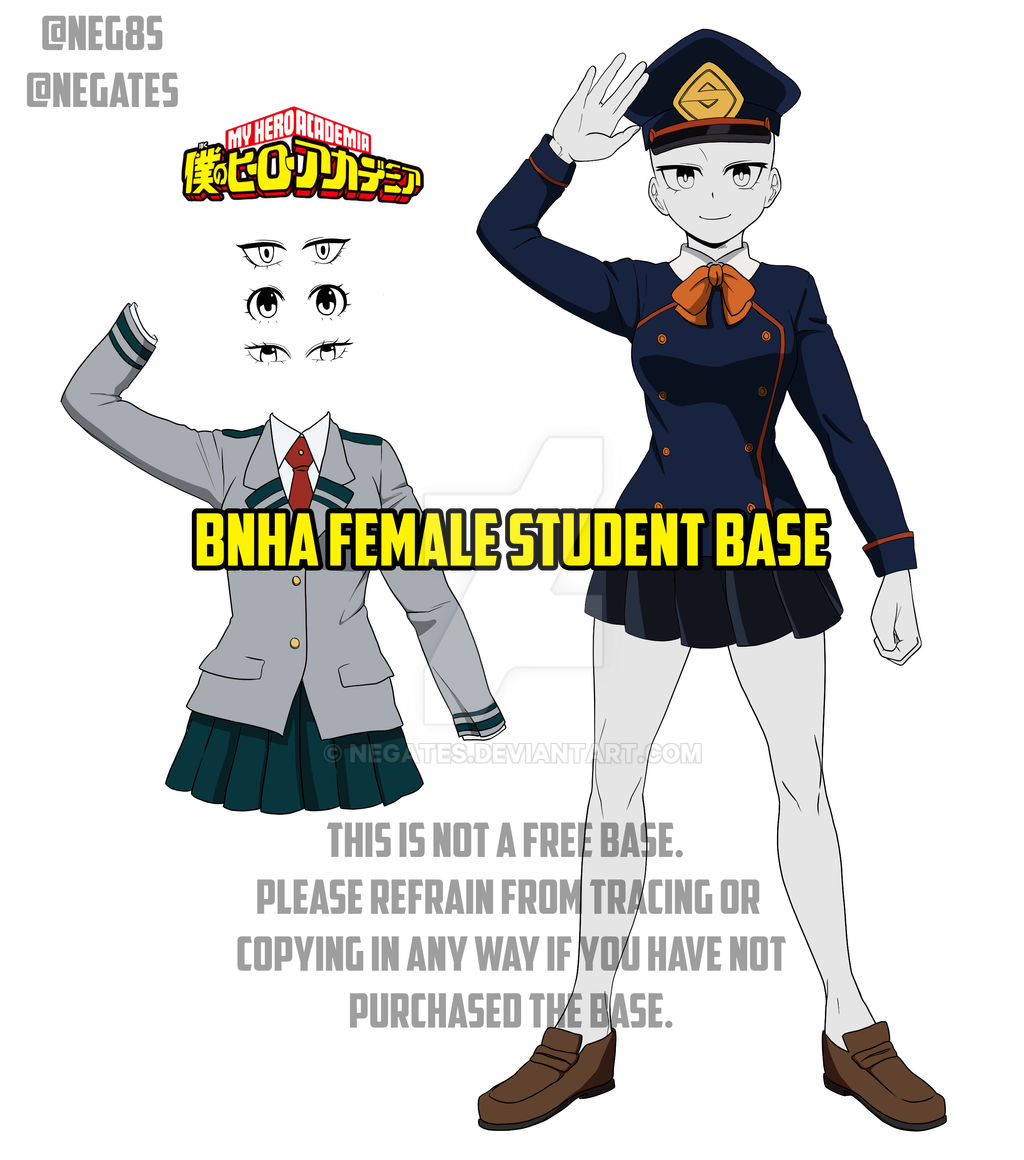 photo Mha Oc Female Bnha Character Base bnha base female student by negates