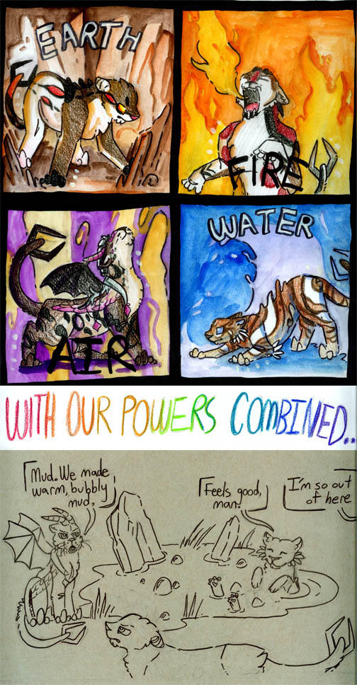 elemental powers unite! by Sunlitsecrets on DeviantArt