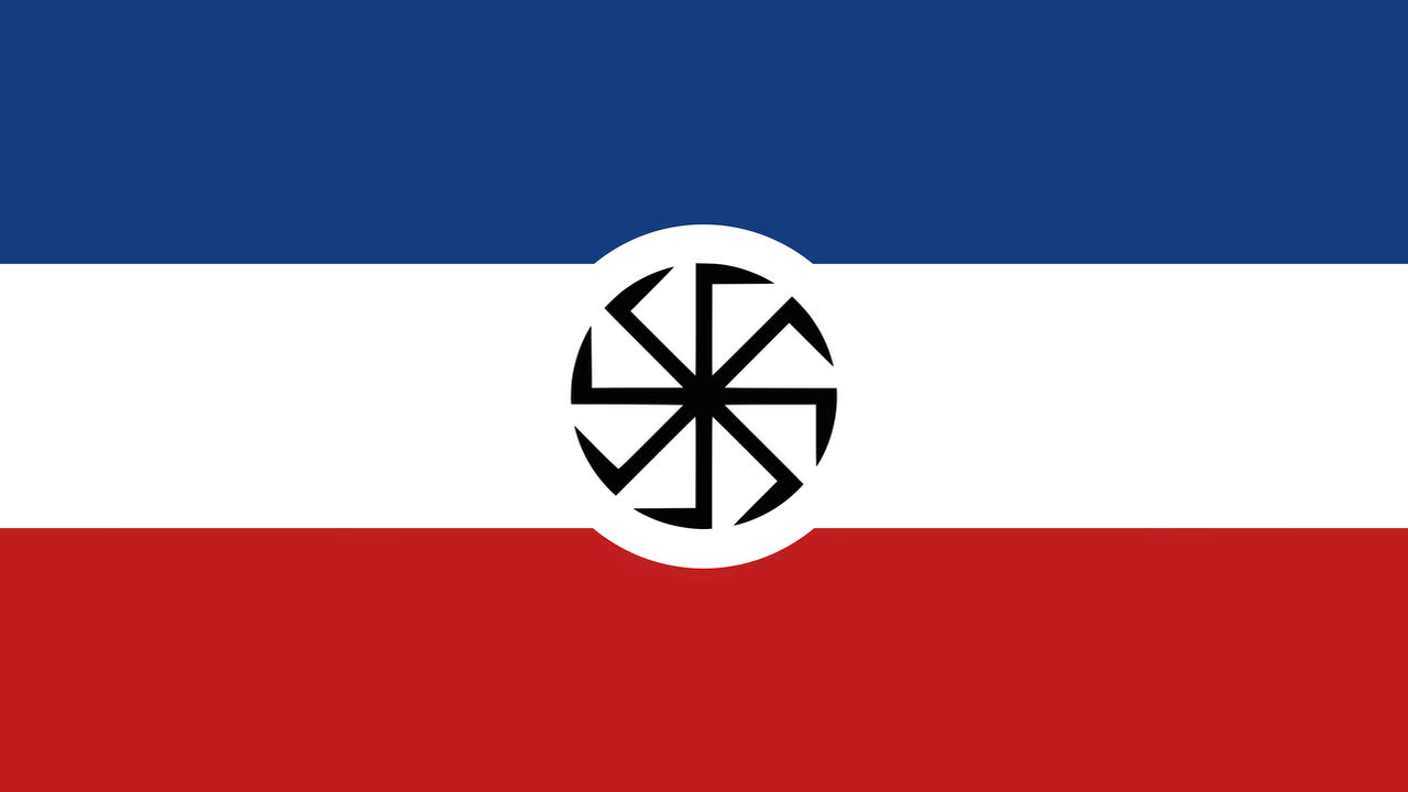 Slavic Flag Color Flag of Slavia With Kolovrat 4K 16x9 by pryadko on DeviantArt
