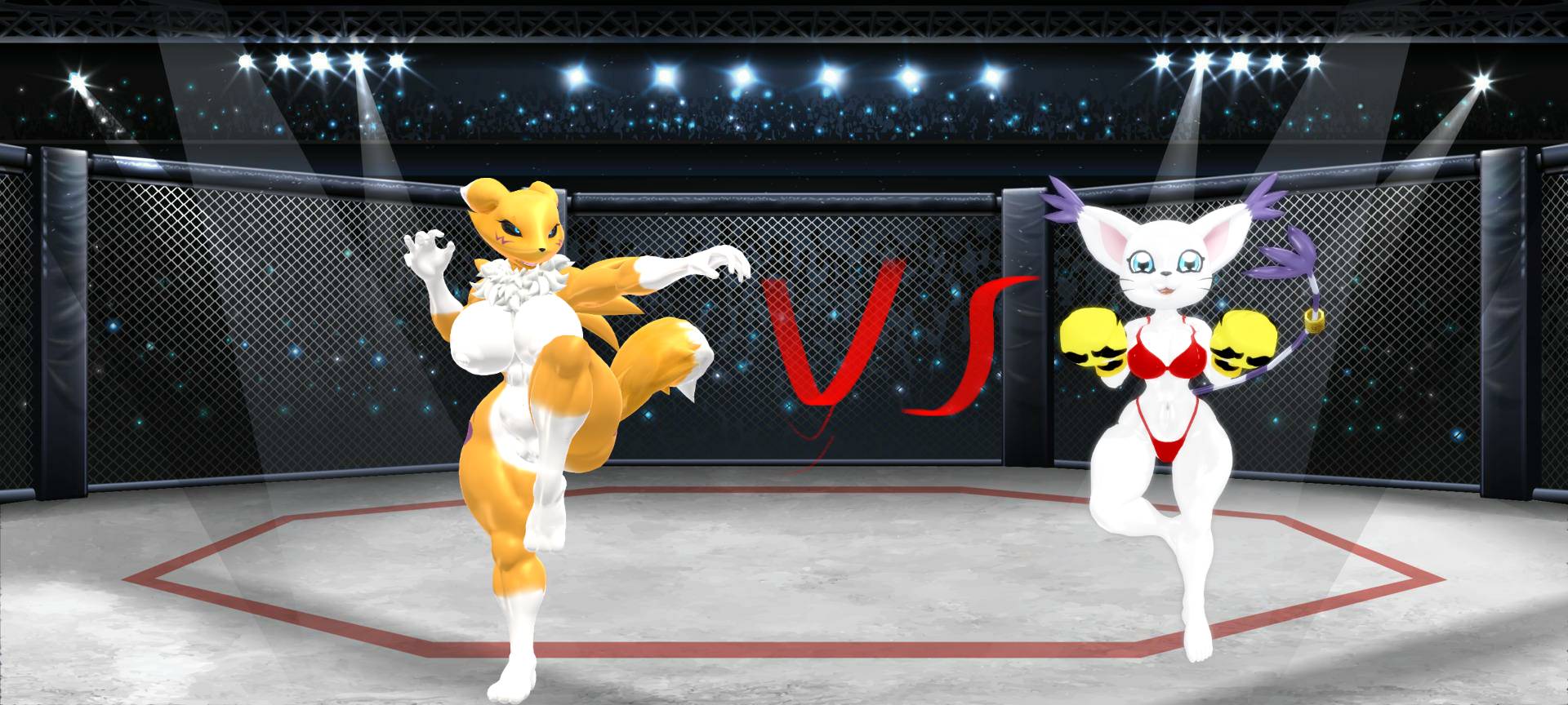 Getamon Matchups Renamon vs gatomon poster by hohoohojpojojojojjl on DeviantArt
