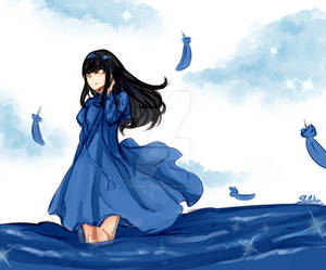 Illustration Rough - blue sea