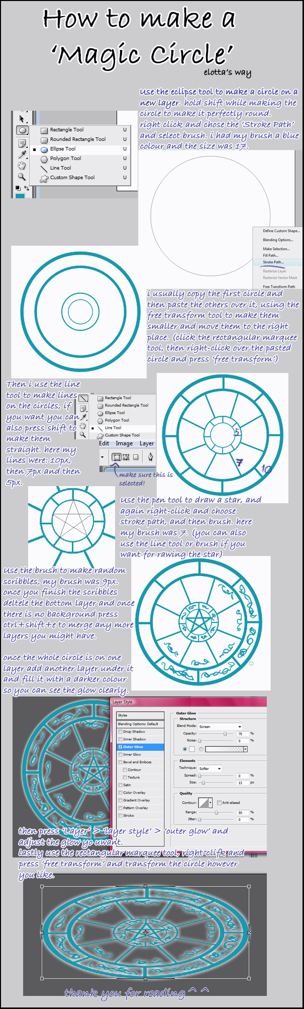 How to make a magic cirlce