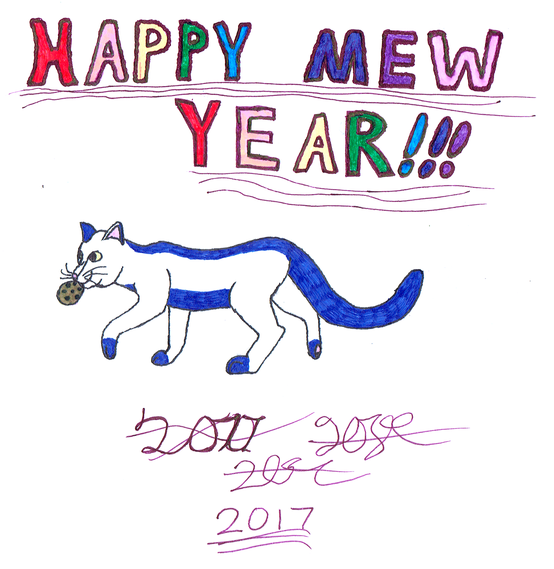 Frosty Happy Mew (New) Year 2017