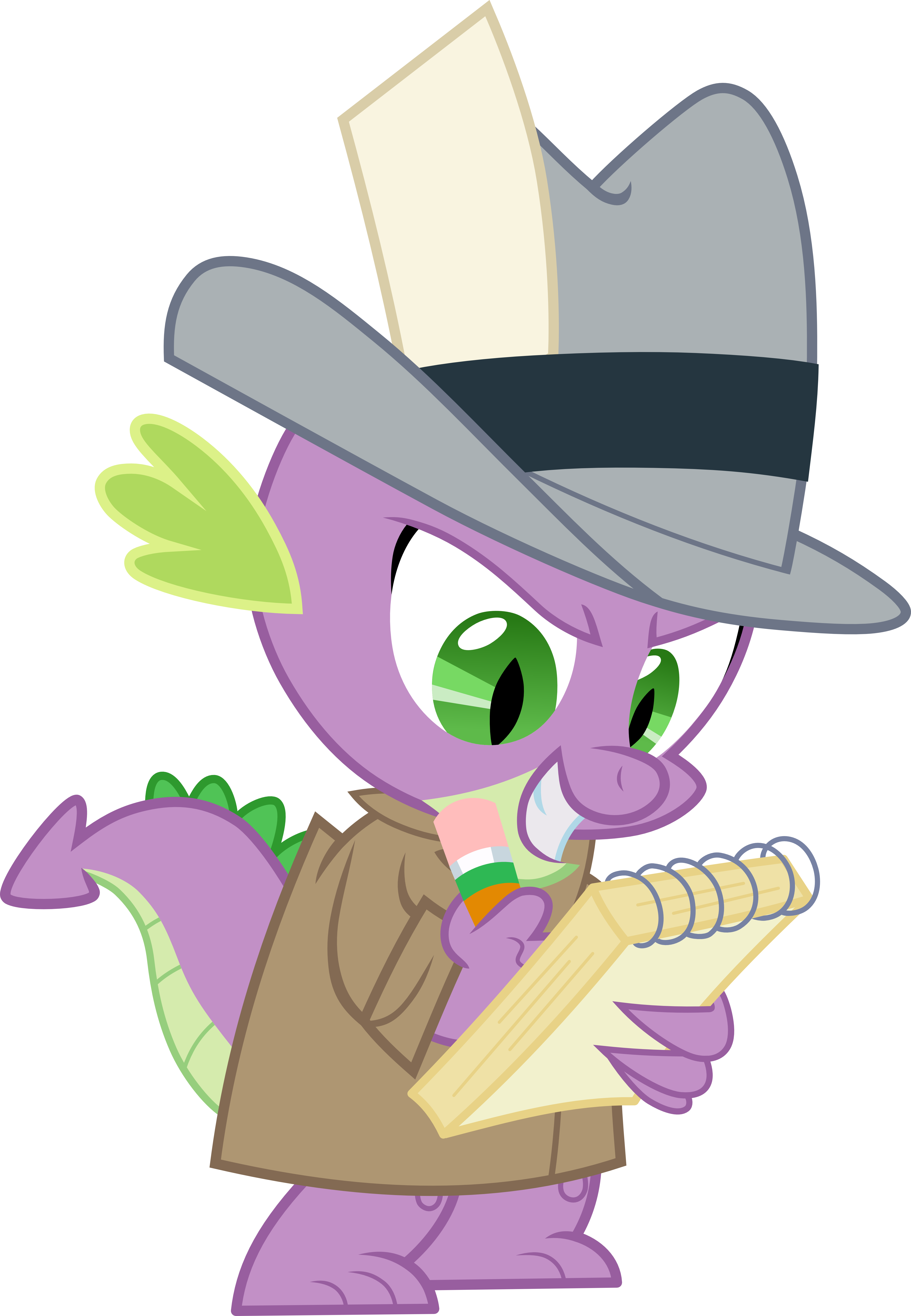 Spike with notebook (Vector) by Chrzanek97