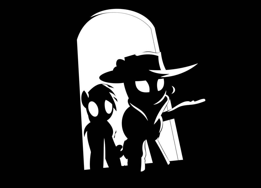 Rarity and Rainbow Dash (BW Vector) by Chrzanek97