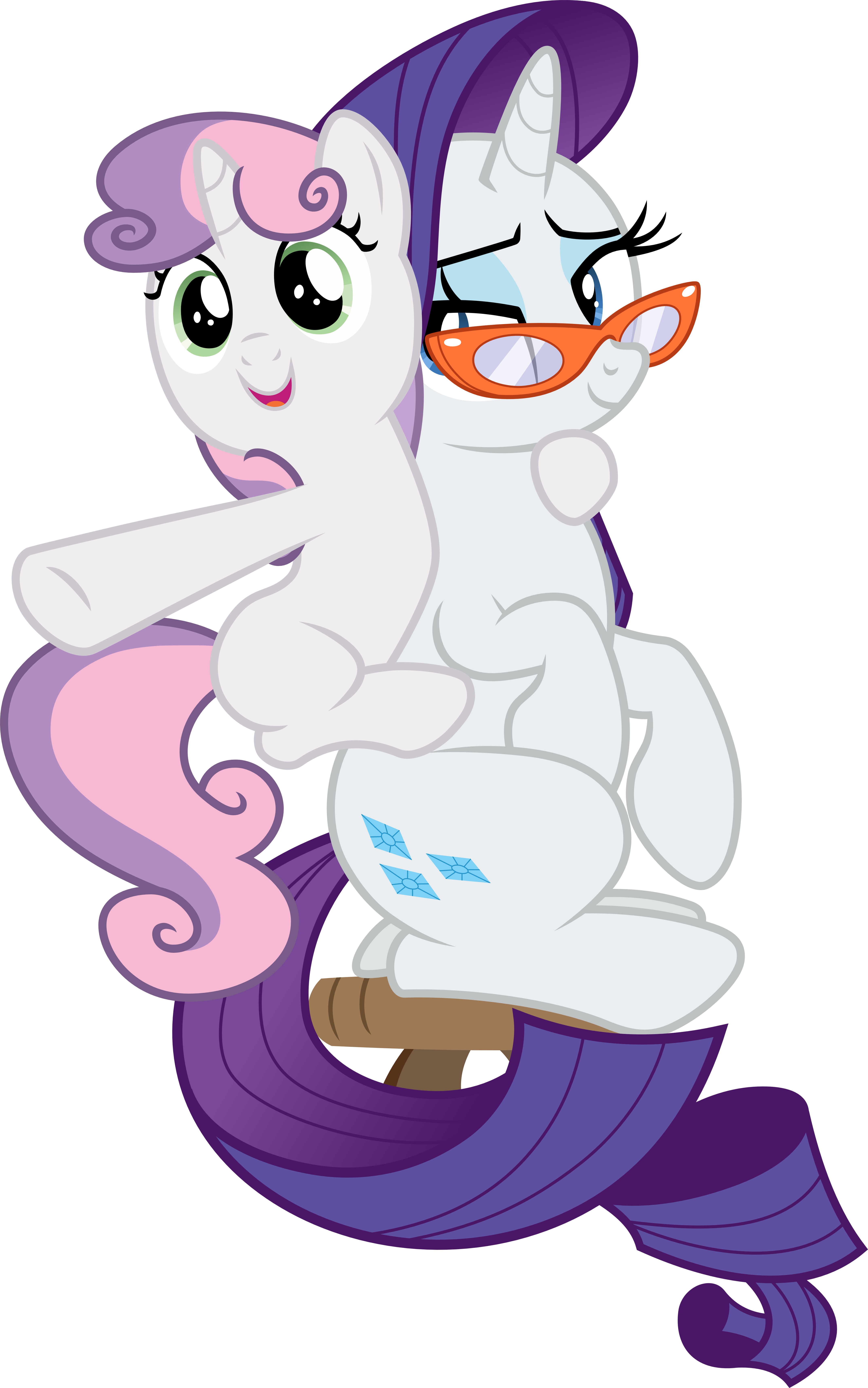 Rarity and Sweetie Belle together (Vector) by Chrzanek97
