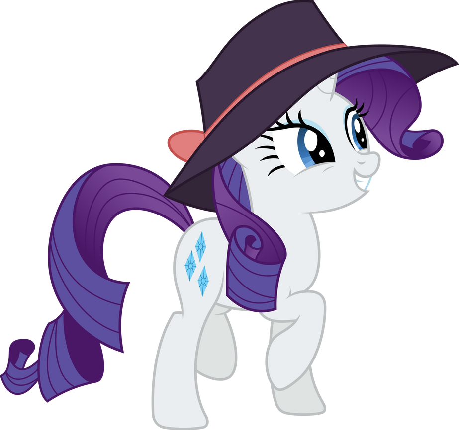Rarity is happy and cute (Vector) by Chrzanek97